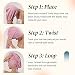 Aspen5 Extra Large Waffle Cotton Hair Towel Wrap - 30 inches Long, 400 GSM, Ultra Absorbent, Quick Dry Hair Turban for Women, Ideal for Long and Curly Hair, Perfect for Plopping (Hippie Pink) - Image 3