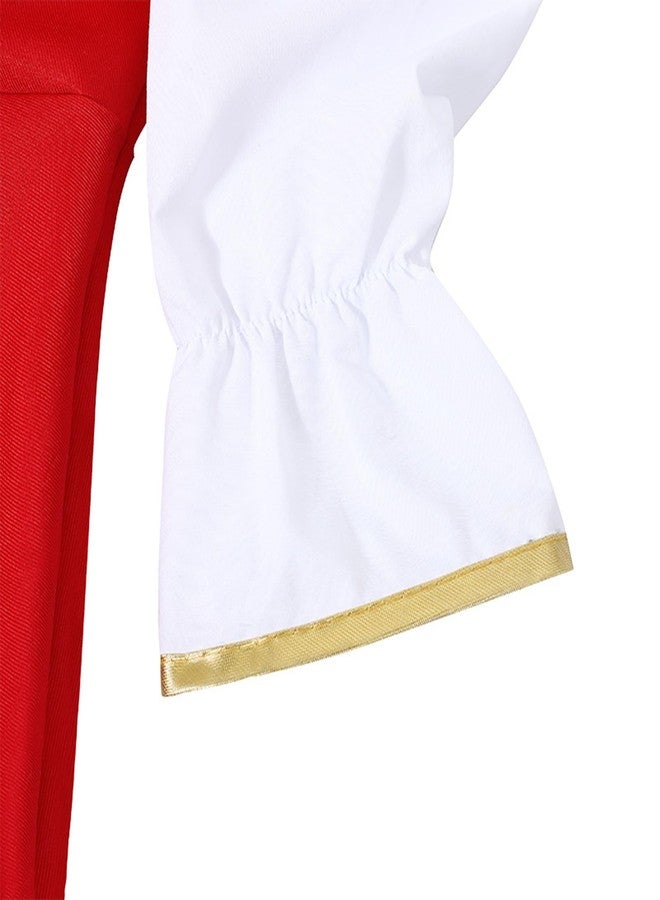 AwwwCos Halloween Party Dress Russian Traditional Costume Puff Sleeve Princess Dresses Headpiece - Image 3