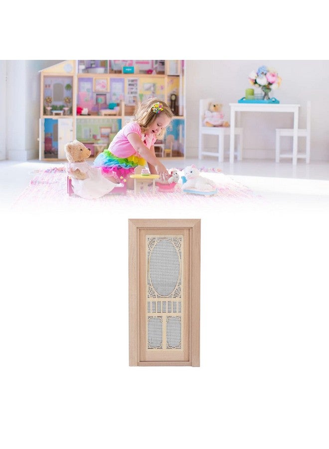 LBEC Doll House Screen Door Lightweight 1:12 Service Life Exquisite Details Birch Dollhouse Furniture For Home - Image 3