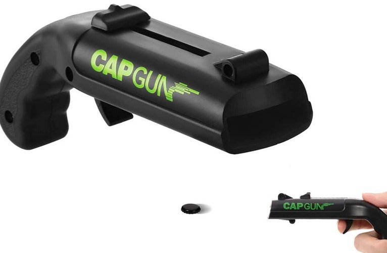 Black soda bottle opener gun