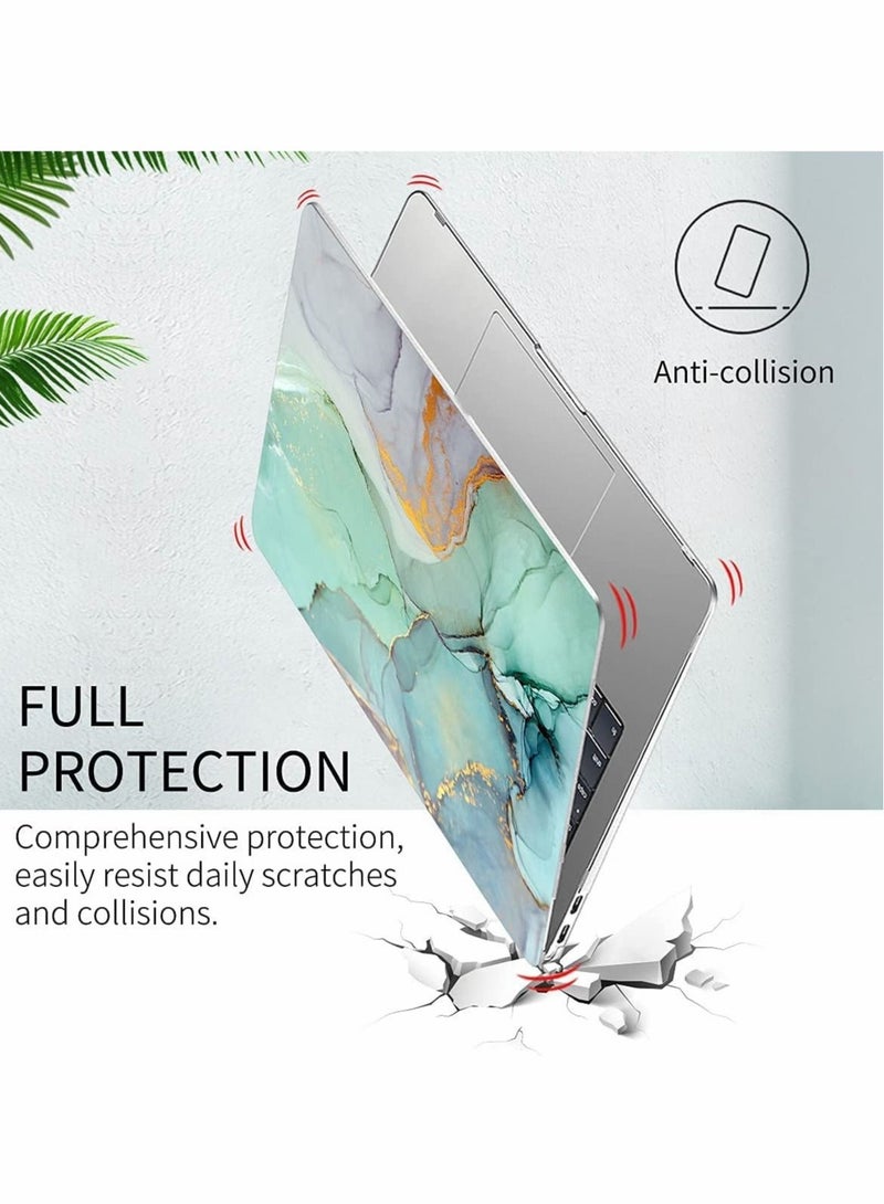 Laptop Case  Compatible with MacBook Air 13 Inch 2020 2019 2018 Release A2337 M1/A2179/A1932,Colorful Marble Case with Keyboard Cover Skin for MacBook Air 2020 with Touch ID - Image 3