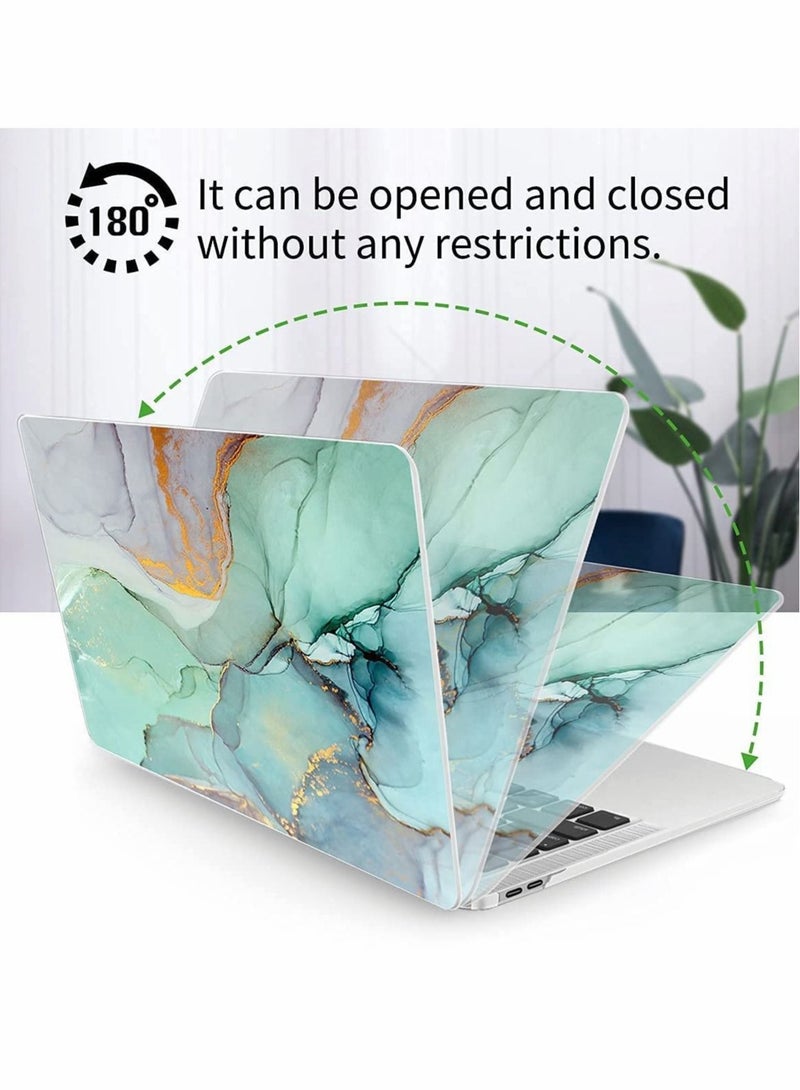 Laptop Case  Compatible with MacBook Air 13 Inch 2020 2019 2018 Release A2337 M1/A2179/A1932,Colorful Marble Case with Keyboard Cover Skin for MacBook Air 2020 with Touch ID - Image 2