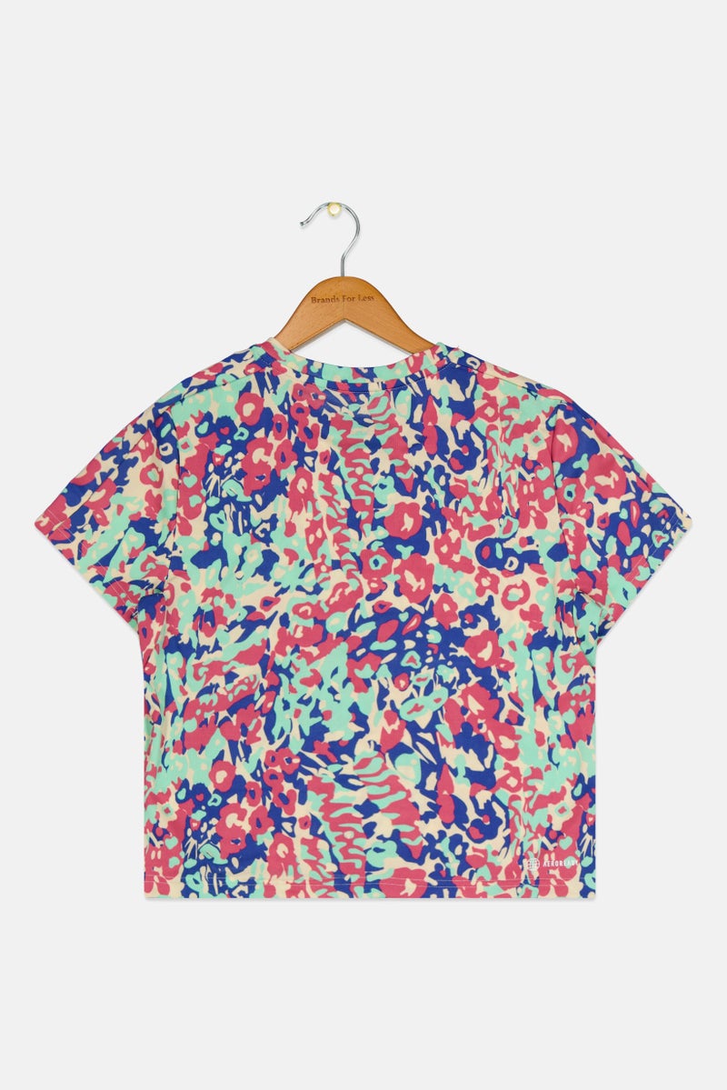 Adidas Kids Girl Short Sleeve Running Jersey, Multicolor  - Image 2