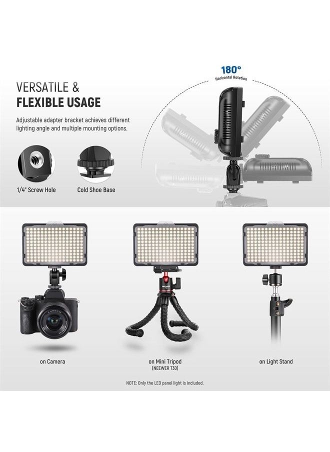 Neewer Dimmable 176 LED Video Light with 2-Pack 2600mAh Li-ion Battery and Dual USB Battery Charger Lighting Kit for Canon, Nikon and Other Digital SLR Cameras for Photo Studio Video Shooting  - Image 2