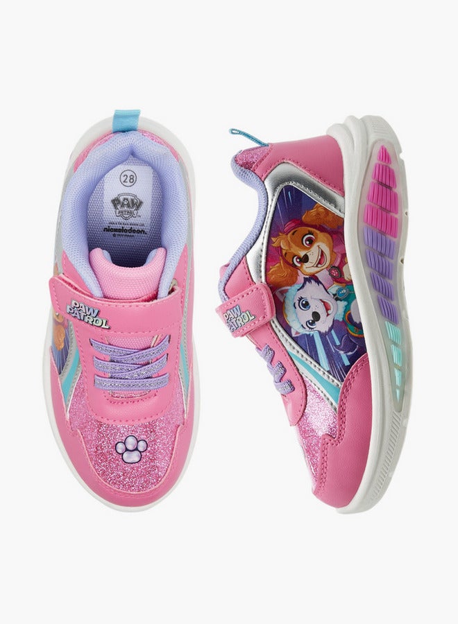 PAW PATROL Printed Light-Up Sneakers with Hook and Loop Closure - Image 1
