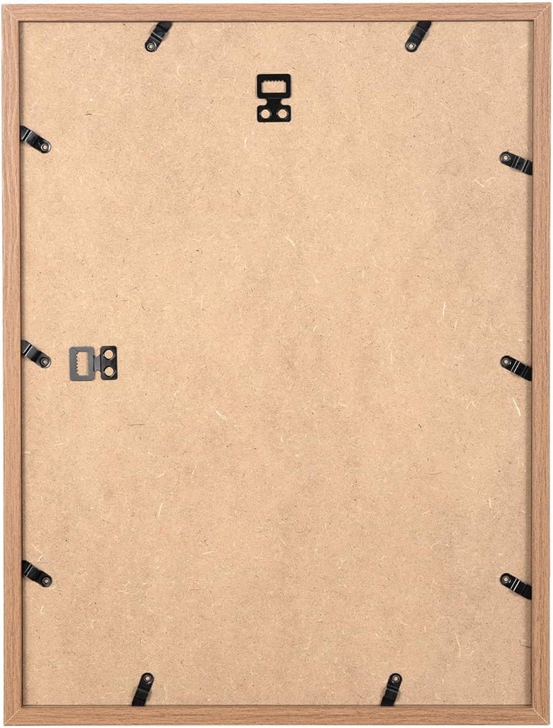 kennethan KAIWIN Picture Frame, 30 x 40 cm, Oak Wood Photo Frame, Set of 3, Wooden Frame with Mount for Hanging, Used for Living Room, Bedroom, Study, for Photos, Artworks and Posters - Image 5