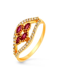 22 Carat 916 Purity Yellow Gold Uncut Diamond Ring EGNPRE203RN1Y14 For Women
