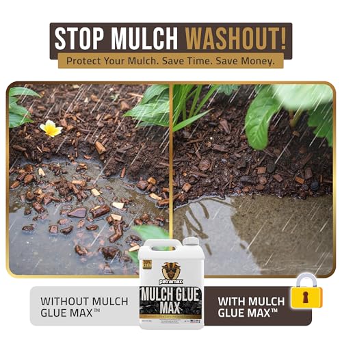 PetraMax Mulch Glue for Landscaping Rocks Max Concentrate, Weed Barrier - Non-Toxic Pea Gravel Binder, Mulch & Rock Glue for Landscaping, Landscape Rock & Gravel Stabilizer - Dries Clear (1 Gal) - Image 3