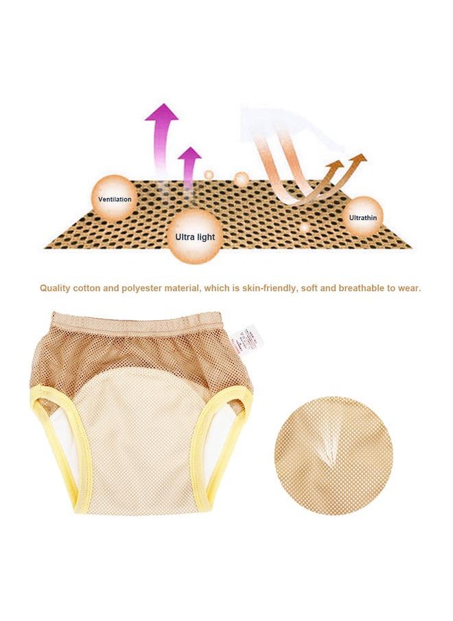 Training Pants Mesh Breathable Diaper Reusable Washable Underpants for Newborns Baby(Coffee 80)