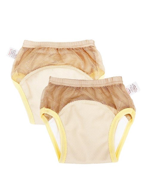 Training Pants Mesh Breathable Diaper Reusable Washable Underpants for Newborns Baby(Coffee 80)