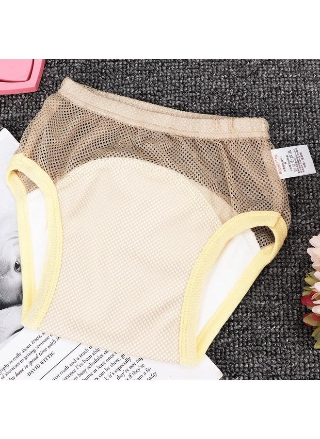 Training Pants Mesh Breathable Diaper Reusable Washable Underpants for Newborns Baby(Coffee 80)