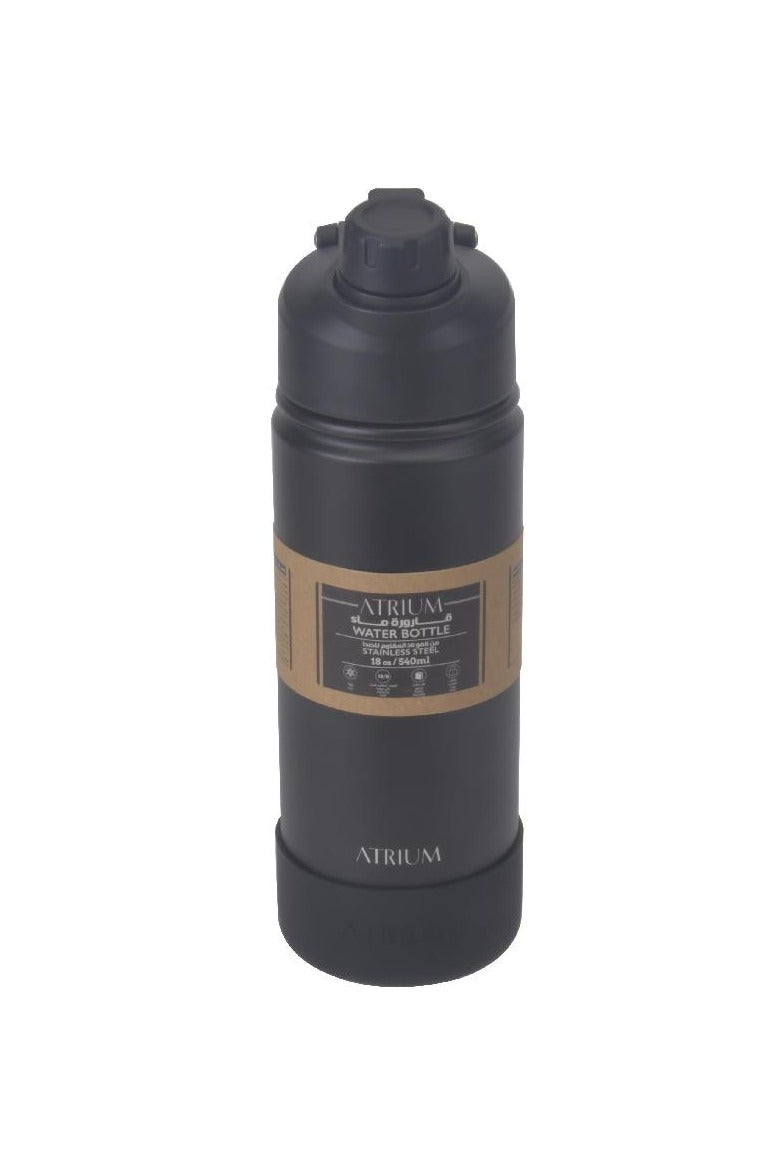 زجاجة مياه رياضية مفرغة من الستانلس ستيل 2 في 1، ساخنة/باردة، سعة 540 مل