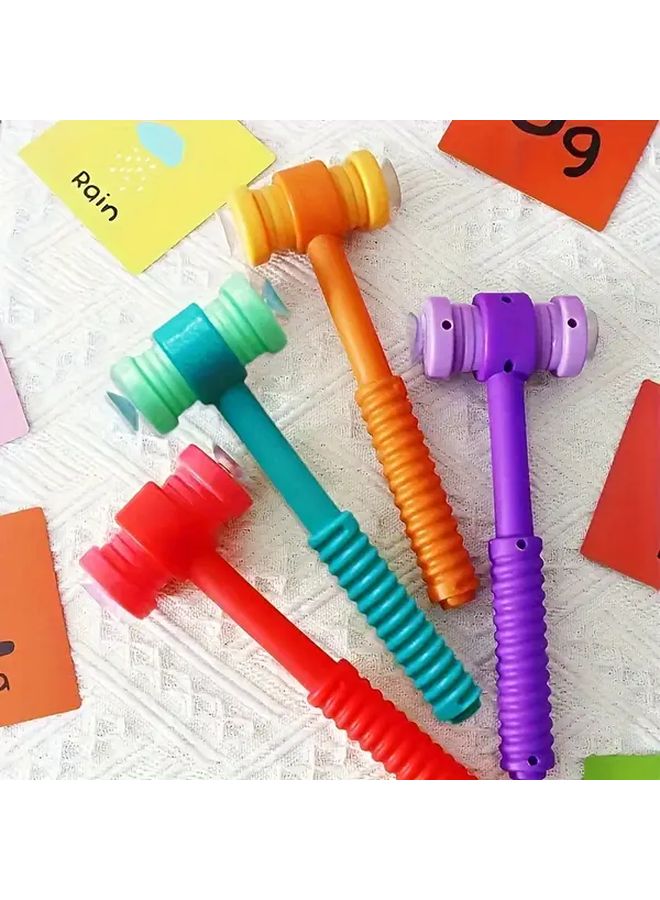 Learning Suction Cup Hammer Toy Educational Math ABC Flashcards Vocabulary Builder 1pc Random Color - Image 2
