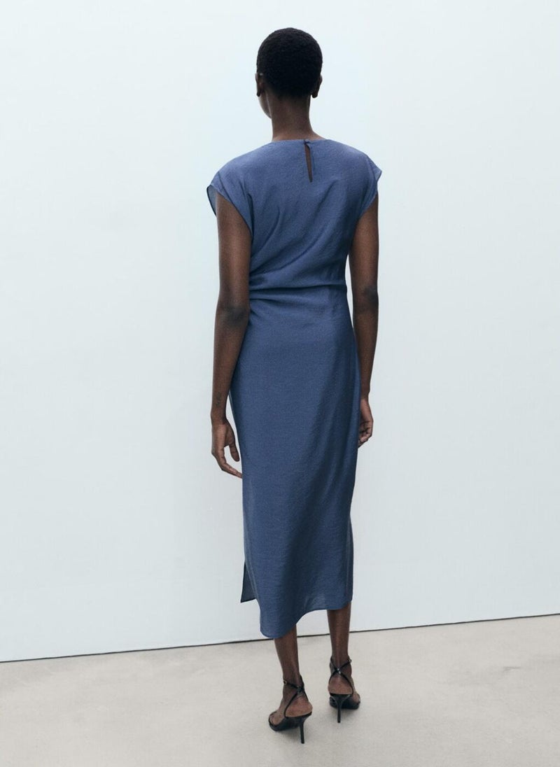MANGO Draped Straight Dress  - Image 2
