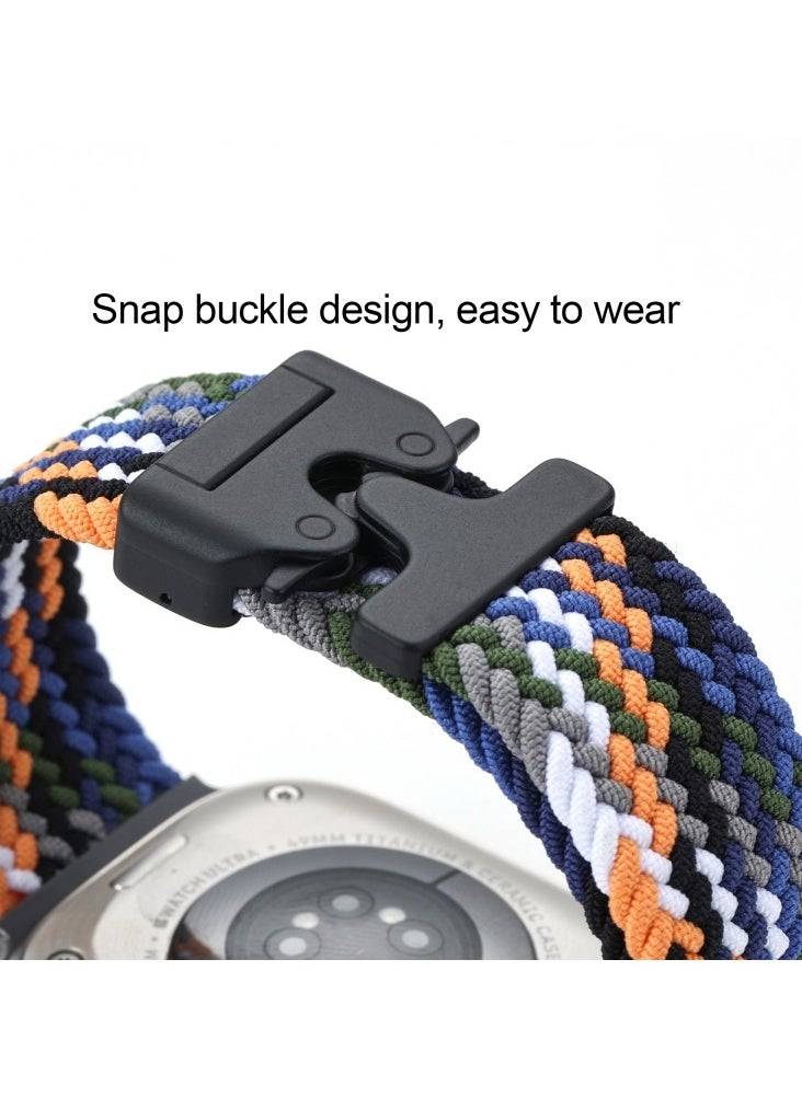 Generic - Braided Band Compatible with Apple Watch Ultra 1/2 49mm 46mm 45mm 44mm 42mm for Women Men Made of Breathable Polyester,Parachute Style Buckle Straps for iWatch SE Series 10 9 8 7 6 5 4 3 2 1 SE - Image 1