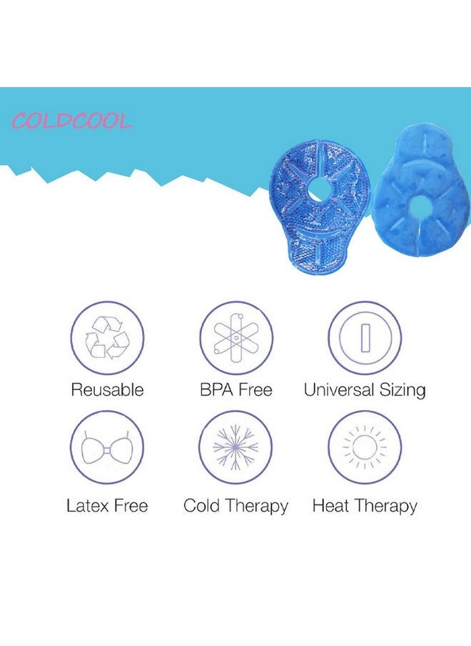Coldcool The Breastfeeding Essentials For Nursing Motherssoothing Breast Gel Padshot Or Cold Gel Packs For Breastfeeding & Pumping 2 Breast Ice Packs For Breast Augmentation Post Surgery Pain Relief  - Image 3