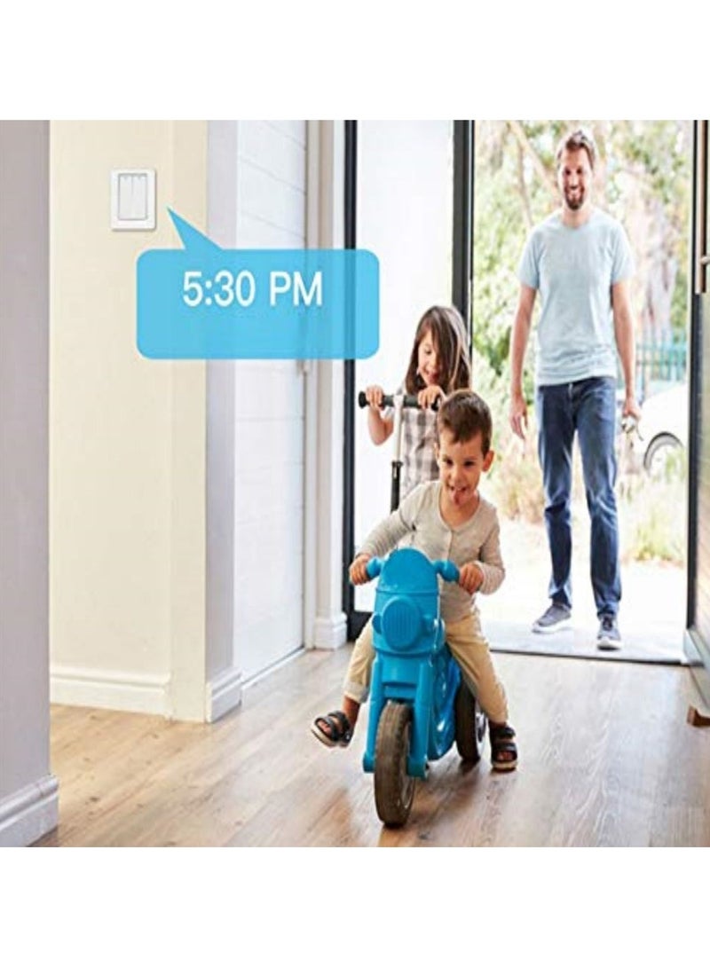 Hands-Free Voice Control, High Security, WiFi Smart Light Switch Push Button Smart Life/Tuya ZigBee APP Remote Control Works with Alexa Google Home for Voice Control No need Neutral