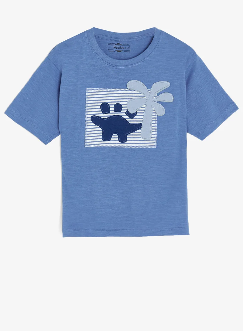 ريبلز مع نمشي Boys Round Neck T-shirt & Shorts Set