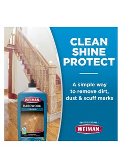 Weiman Hardwood Floor Cleaner & Polish Restorer Combo - 2 Pack - High-Traffic Hardwood Floor, Natural Shine, Removes Scratches, Leaves Protective Layer  - Image 3