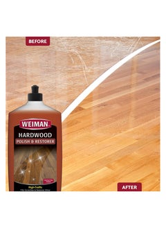 Weiman Hardwood Floor Cleaner & Polish Restorer Combo - 2 Pack - High-Traffic Hardwood Floor, Natural Shine, Removes Scratches, Leaves Protective Layer  - Image 5