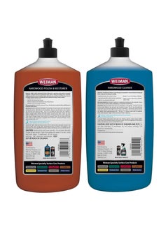 Weiman Hardwood Floor Cleaner & Polish Restorer Combo - 2 Pack - High-Traffic Hardwood Floor, Natural Shine, Removes Scratches, Leaves Protective Layer  - Image 4