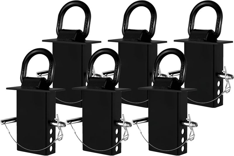 SALUINOKI Heavy Duty Stake Pocket D Ring for Trailer - 6 Pack with Anti-loss Cord - Image 1