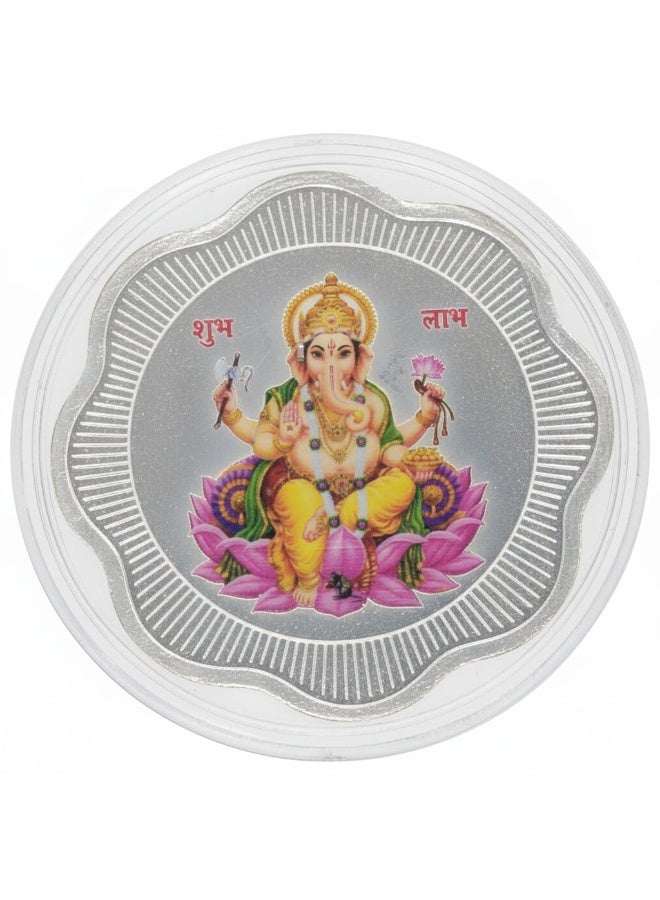 KHUSHBOO JEWELS PURE 999 SILVER FLOWER SHAPED 20 GRAM COIN