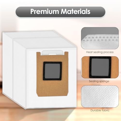 BRUVISH (15 Pack) E28 E25 Replacement Dust Bags Compatible with Eufy Omni E28, E25 Robot Vacuum Cleaner, Vacuum Bags, Canister Bag, Vacuum Replacement Dust Bag, Disposable Bags - Image 4