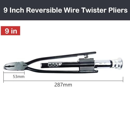 WINTOWIN 9 Inch Reversible Wire Twister Pliers with 50ft Stainless Steel Twist Safety Lock Grip Wire .032, Left and Right Twists, Automotive Wire Tools for Mechanics - Image 4