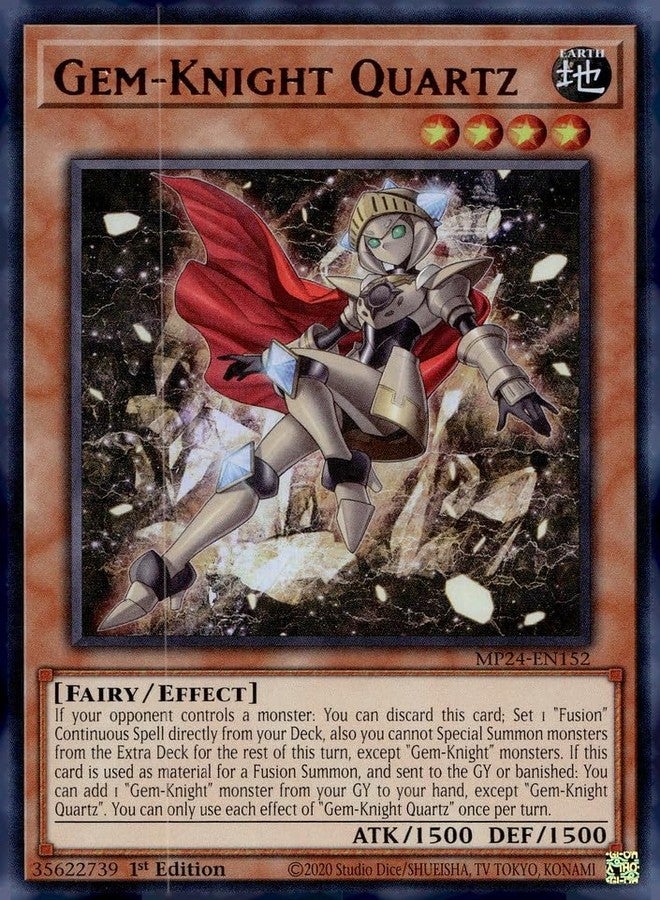 Yu-Gi-Oh! Gem-Knight Quartz - MP24-EN152 - Ultra Rare - 1st Edition - Image 2