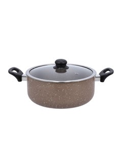 DELCASA Granite Coated Non stick Smart Cookware Set 9Pcs DC1577BGE 26cm Casserole + Lid 20cm Casserole + Lid, 26cm Frypan, 24cm Wok Pan,16cm Saucepan  - Image 5