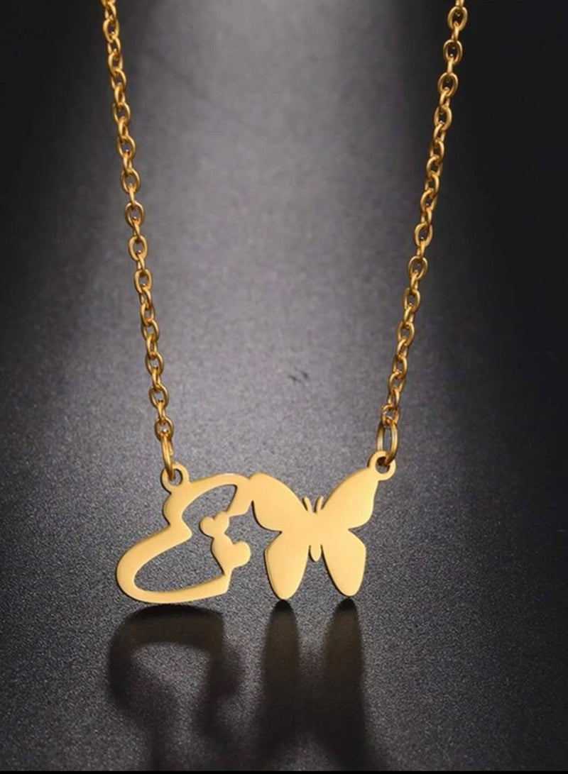 18k Gold Plated Stainless Steel Necklace For Women