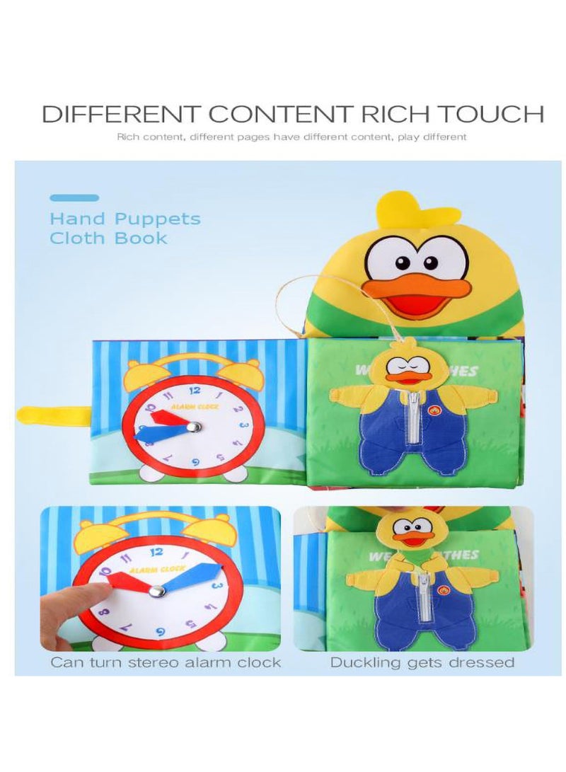 SYOSI Baby Books, Soft Book Duck Cloth Hand Puppet Sensory Books, Interactive Books Early Learning, Newborn Essentials Infant Gifts for Baby Boys Girls 3-12 Months  - Image 4