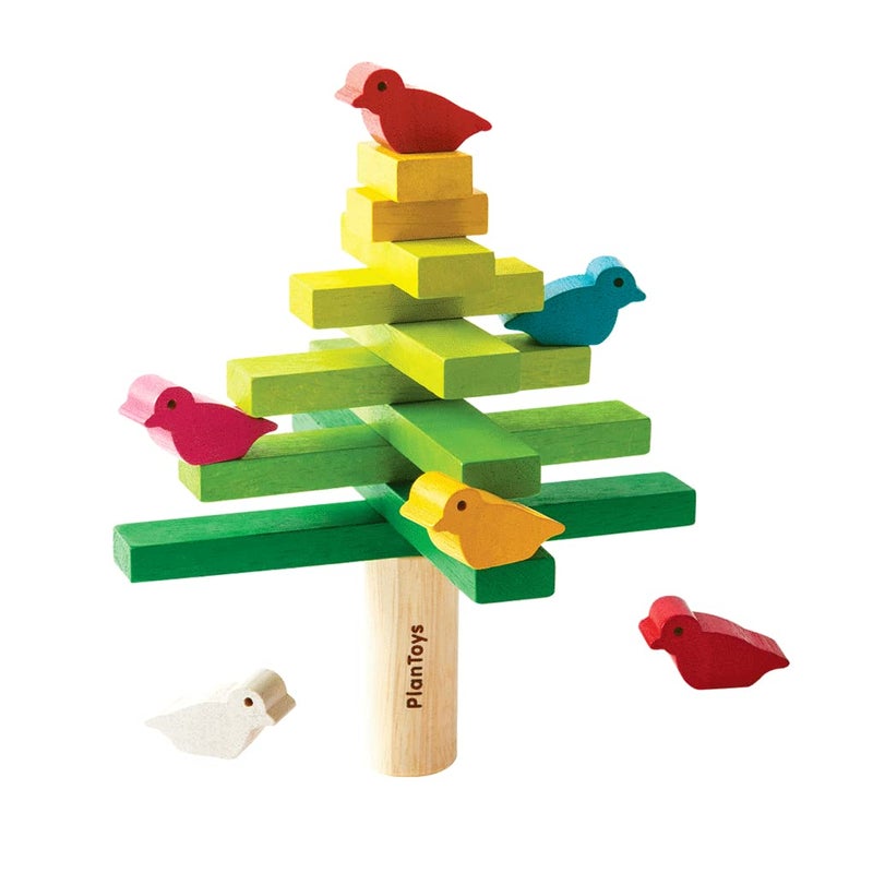 PlanToysÂ® Wooden Balancing Tree Game | Montessori Stacking Toy with Birds for Fine Motor Skills & Coordination | Educational Game for Toddlers, Preschool Kids & Family Play - Image 1