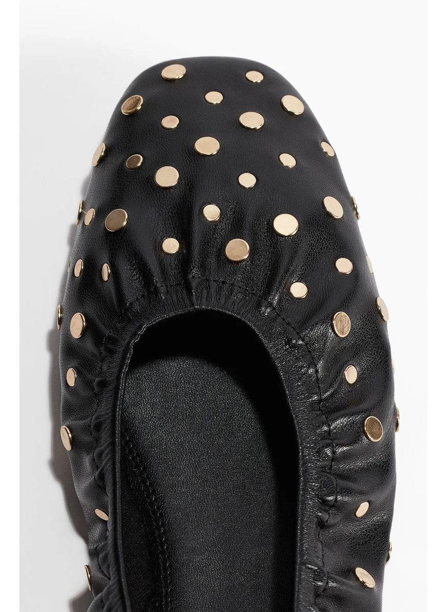 H&M Studded Ballet Pumps