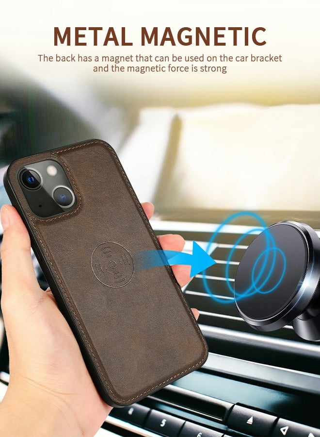 GROIC Cover for IPhone 14 6.1Inch Case,2-in-1 Wallet-Case Luxury Vegan Leather, Detachable Shockproof Phone Case, Card Slot Protection, 2-Way Flip Magnetic Stand - Image 4