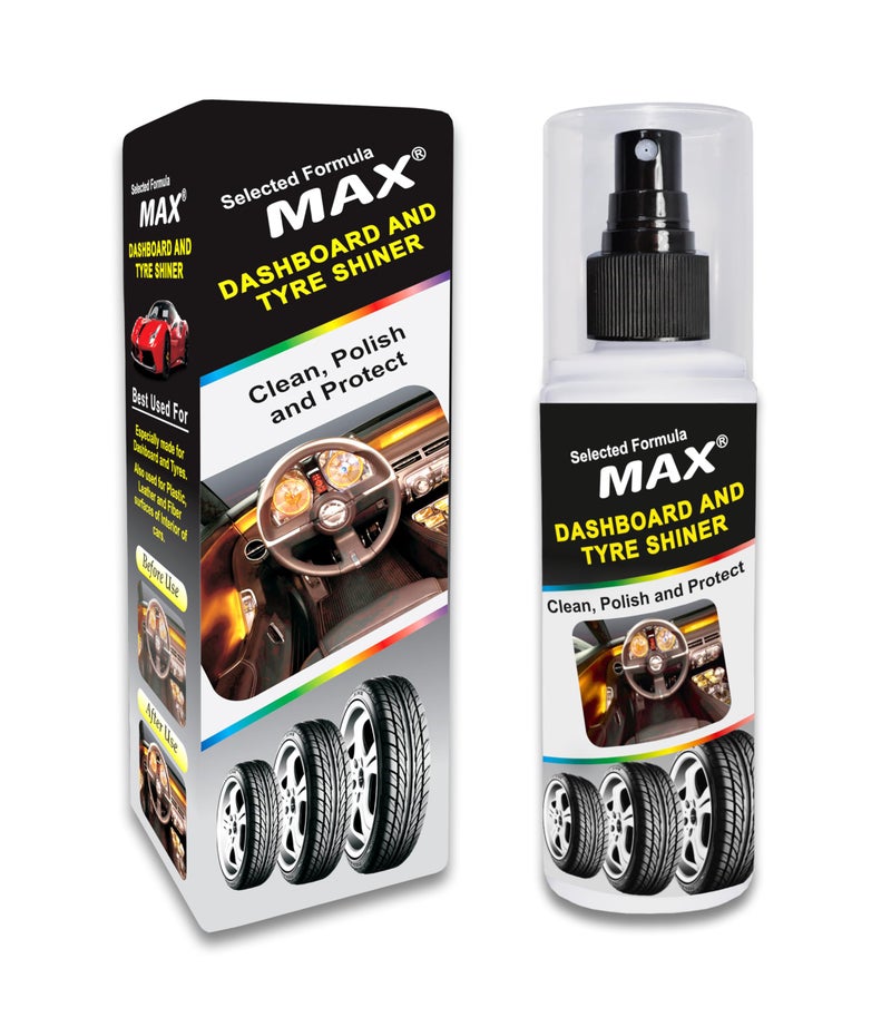 Max Dashboard & Tyre Shiner 200 ML (Pack of 1) - Selected Formula for Long Lasting and Glossy Shine - Image 1