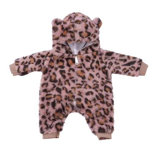 BABESIDE Reborn Baby Doll Clothes Set for 1722 Inch Dolls Cozy Babydolls Clothes with Hat for Lifelike Reborn Baby Doll Accessories Leopard Print - Image 1