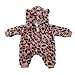 BABESIDE Reborn Baby Doll Clothes Set for 1722 Inch Dolls Cozy Babydolls Clothes with Hat for Lifelike Reborn Baby Doll Accessories Leopard Print - Image 2