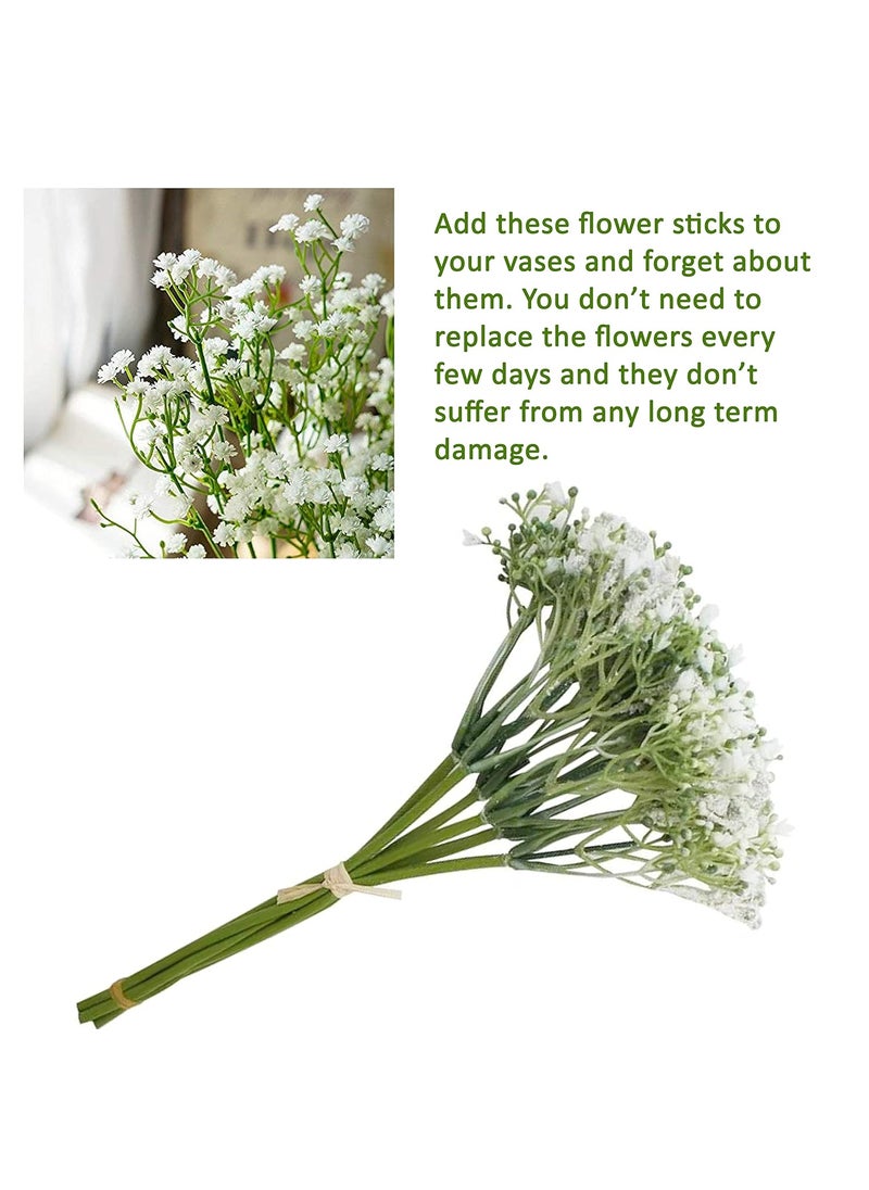 EXCEL IMPEX - EXCEL IMPEX Insej Artificial Artificial gypsophila Small Flower Bunch Babys Breath gypsyiesBest Filler for Flower vase Arrangements Pack of 1 - Image 1