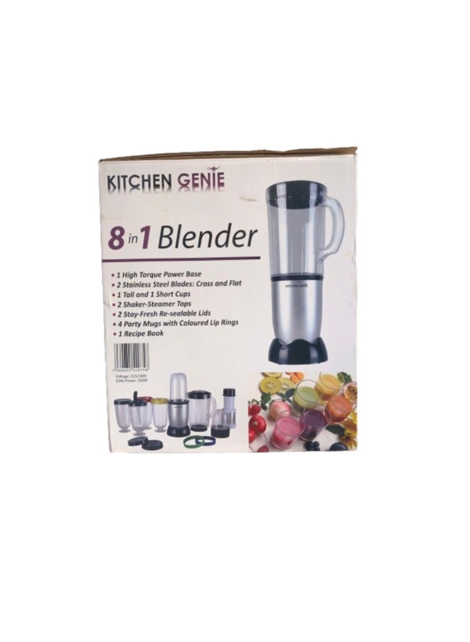 Blender Kitchen Genie, 250 Watt, 400ML - Silver - Image 2