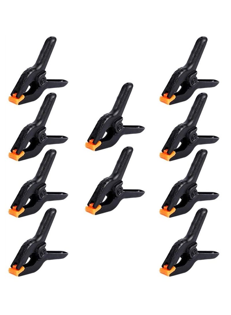 SYOSI Small Spring Clamps, SYOSI 10 Packs of 3.5 Inch Plastic Professional Heavy Duty Clips for Crafts, Backdrop Stand, Photography, Home Improvement - Image 1
