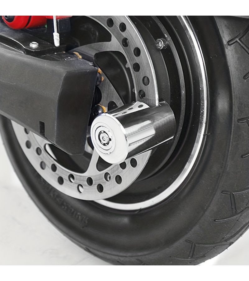 Silvery Heavy Duty Disc Brake Lock High Security Anti Theft for Bicycle Motorcycle Electric Bike - Image 3