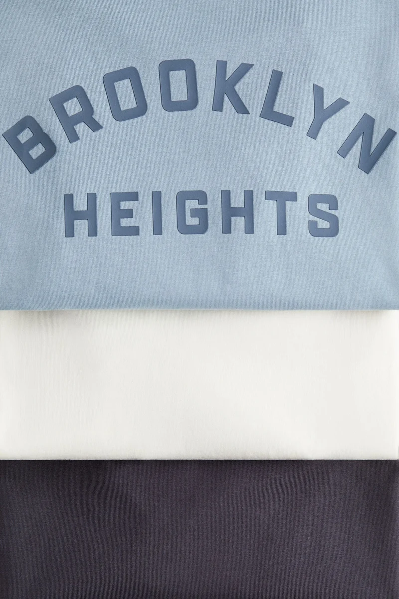 H&M 3-pack Loose-fit cotton T-shirts