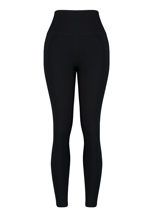 trendyol - Black Brushed Recovery Matte and Soft Fabric Full Length Knitted Sports Tights THMSS24TY00025 - Image 1