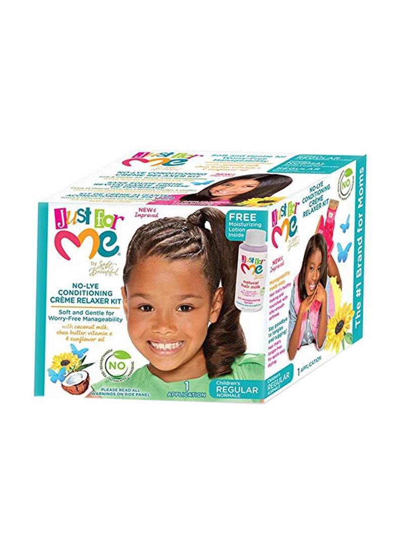 Just for Me No lye Regular Conditioning Creme Relaxer Kit 200g
