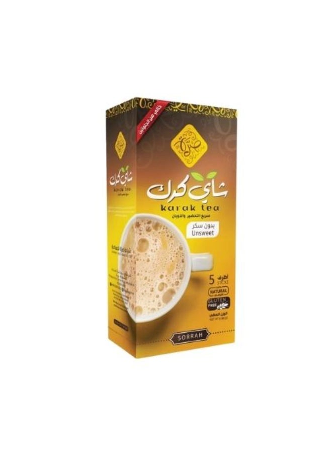 Sorrah Karak tea without sugar, gluten-free, in a package of 5 sachets