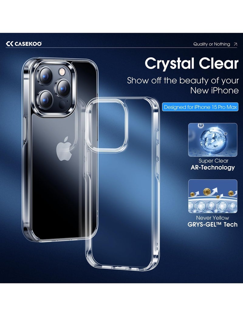 ELTRAZONE iPhone 15 Pro Max Case Crystal Clear, [Never Yellow Technology] [10FT Mil-Grade Protection] Transparent Slim Cover Women Men iPhone 15 ProMax Case 6.7'' 2023, Clear - Image 2