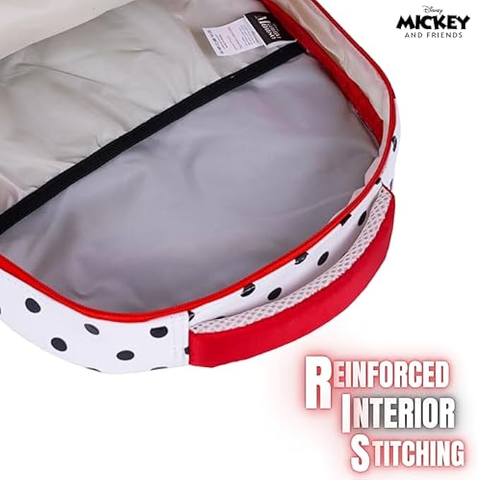 Disney Mickey Disney Minnie Mouse 16 Inch Kids School Bag  Ergonomic Backpack Lightweight Durable Students 6  Perfect for Travel  SchoolFor Girls - Image 5