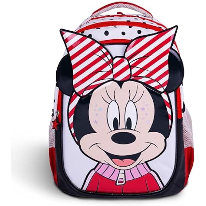 Disney Mickey Disney Minnie Mouse 16 Inch Kids School Bag  Ergonomic Backpack Lightweight Durable Students 6  Perfect for Travel  SchoolFor Girls - Image 1